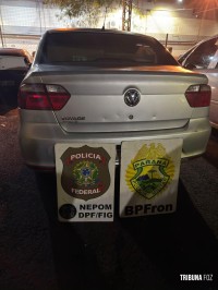 PF e PM localizam dois veículos com carga de cigarros em Foz do Iguaçu