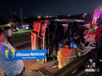Motorista morre após caminhonete capotar na Rodovia PY-02 em Minga Guazú no Paraguai