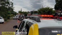 Pedestre e motociclista ficam feridos após colisão em Santa Helena