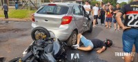 Um motociclista morto e outro ferido após colisão entre duas motos e um veículo no Porto Meira