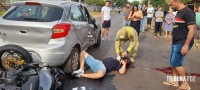Um motociclista morto e outro ferido após colisão entre duas motos e um veículo no Porto Meira
