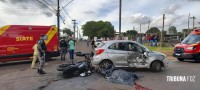 Um motociclista morto e outro ferido após colisão entre duas motos e um veículo no Porto Meira
