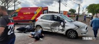 Um motociclista morto e outro ferido após colisão entre duas motos e um veículo no Porto Meira