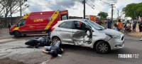 Um motociclista morto e outro ferido após colisão entre duas motos e um veículo no Porto Meira