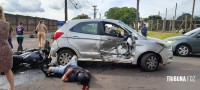 Um motociclista morto e outro ferido após colisão entre duas motos e um veículo no Porto Meira