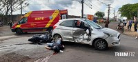 Um motociclista morto e outro ferido após colisão entre duas motos e um veículo no Porto Meira