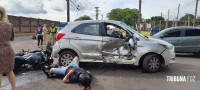 Um motociclista morto e outro ferido após colisão entre duas motos e um veículo no Porto Meira