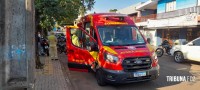Motociclista é socorrido pelo Siate após colisão entre duas motos no Porto Meira