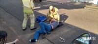 Motociclista é socorrido pelo Siate após colisão entre duas motos no Porto Meira