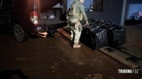 PF e PM apreendem 7,5 mil maços de cigarros em depósito clandestino em Foz do Iguaçu