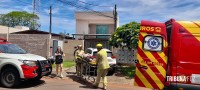 Idoso sofre mal súbito enquanto fazia manutenção no telhado e é socorrido pelo Corpo de Bombeiros na Vila Yolanda