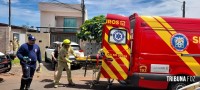 Idoso sofre mal súbito enquanto fazia manutenção no telhado e é socorrido pelo Corpo de Bombeiros na Vila Yolanda