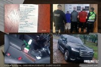 Três homens presos após incidente com uma luxuosa caminhonete Toyota Land Cruiser 300 GXR no bairro Remansito em Ciudad Del Este