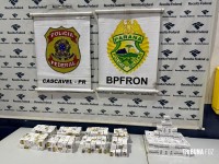 BPFRON e PF apreendem 1.276 ampolas de medicamentos emagrecedores em ônibus em Corbélia