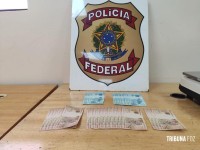 PF prende uma pessoa com dezenas de cédulas falsas em Medianeira PF prende uma pessoa com dezenas de cédulas falsas em Medianeira