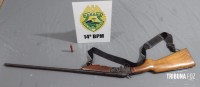 Polícia Militar apreende arma de fogo em Medianeira Polícia Militar apreende arma de fogo em Medianeira