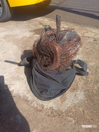 PM prende autor de furto de fios de cobre no Porto Meira PM prende autor de furto de fios de cobre no Porto Meira