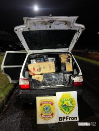 PF e BPFRON apreendem dois veículos com cigarros contrabandeados PF e BPFRON apreendem dois veículos com cigarros contrabandeados