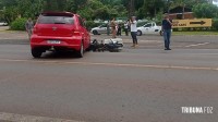 Motociclista é socorrido pelo Siate após colisão na Av. das Cataratas Motociclista é socorrido pelo Siate após colisão na Av. das Cataratas