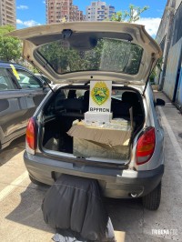BPFRON apreende quatro veículos e produtos contrabandeados em STI BPFRON apreende quatro veículos e produtos contrabandeados em STI
