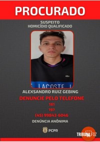 Policia Civil procura dois homens acusados de homicídio em Foz do Iguaçu Policia Civil procura dois homens acusados de homicídio em Foz do Iguaçu