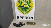 BPFRON prende mulher com arma de fogo em Capitão Leônidas Marques BPFRON prende mulher com arma de fogo em Capitão Leônidas Marques