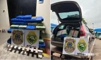 PF e BPFRON apreendem 573 Kg de maconha em Guaíra PF e BPFRON apreendem 573 Kg de maconha em Guaíra