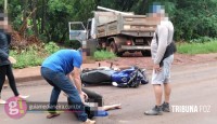 Medianeira: Motociclista fica ferido em acidente na Rua Iguaçu Medianeira: Motociclista fica ferido em acidente na Rua Iguaçu