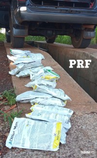 PRF apreende 50 pacotes de agrotóxicos em Céu Azul PRF apreende 50 pacotes de agrotóxicos em Céu Azul