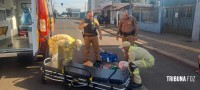 Motociclista é socorrido pelo Siate após colisão na Av. Javier Koelbel Motociclista é socorrido pelo Siate após colisão na Av. Javier Koelbel
