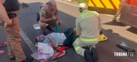 Motociclista é socorrido pelo Siate após colisão na Av. Javier Koelbel Motociclista é socorrido pelo Siate após colisão na Av. Javier Koelbel