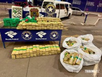 Receita Federal prende duas pessoas e apreende 594,4 Kg de maconha na Ponte da Amizade Receita Federal prende duas pessoas e apreende 594,4 Kg de maconha na Ponte da Amizade