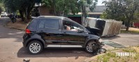 Veiculo tomba após colisão na Rua Edmundo de Barros  Veiculo tomba após colisão na Rua Edmundo de Barros