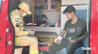 Siate socorre motociclista após colisão no Bairro Três Lagoas Siate socorre motociclista após colisão no Bairro Três Lagoas