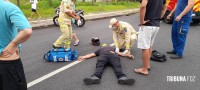 Motociclista é socorrido pelo Siate após colisão na Av. República Argentina Motociclista é socorrido pelo Siate após colisão na Av. República Argentina