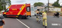 Motociclista é socorrido pelo Siate após colisão na Av. República Argentina Motociclista é socorrido pelo Siate após colisão na Av. República Argentina