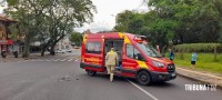 Motociclista é socorrido pelo Siate após colisão na Av. República Argentina Motociclista é socorrido pelo Siate após colisão na Av. República Argentina