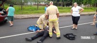 Motociclista é socorrido pelo Siate após colisão na Av. República Argentina Motociclista é socorrido pelo Siate após colisão na Av. República Argentina