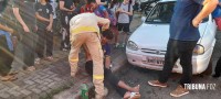 Criança é atropelada por ciclista ao sair do colégio no Bairro Porto Meira Criança é atropelada por ciclista ao sair do colégio no Bairro Porto Meira