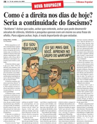 Como é a direita nos dias de hoje? Seria a continuidade do fascismo? Como é a direita nos dias de hoje? Seria a continuidade do fascismo?