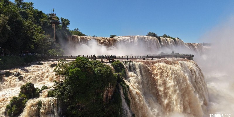 Força da Natureza: Volume das Cataratas do Iguaçu ultrapassa 7 milhões de litros por segundo Força da Natureza: Volume das Cataratas do Iguaçu ultrapassa 7 milhões de litros por segundo