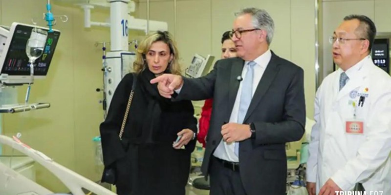 Ministro da Saúde visita modelo de hospital inteligente na China Ministro da Saúde visita modelo de hospital inteligente na China