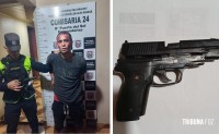 Homem é preso após ameaçar vereadora com simulacro de pistola em Hernandárias Homem é preso após ameaçar vereadora com simulacro de pistola em Hernandárias