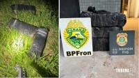 PF e PM apreende 84 quilos de maconha em porto clandestino no Rio Paraná PF e PM apreende 84 quilos de maconha em porto clandestino no Rio Paraná