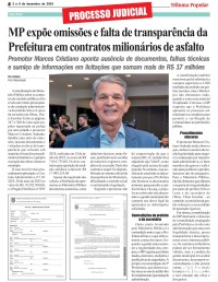 MP expõe omissões e falta de transparência da Prefeitura em contratos milionários de asfalto MP expõe omissões e falta de transparência da Prefeitura em contratos milionários de asfalto
