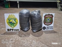 PF e PM apreendem maconha tipo capulho às margens do Rio Paraná PF e PM apreendem maconha tipo capulho às margens do Rio Paraná