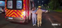 Siate socorre três turistas após colisão na Av. das Cataratas Siate socorre três turistas após colisão na Av. das Cataratas