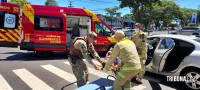 Siate socorre vítima de acidente de trânsito após colisão traseira na Av. Paraná Siate socorre vítima de acidente de trânsito após colisão traseira na Av. Paraná