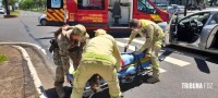 Siate socorre vítima de acidente de trânsito após colisão traseira na Av. Paraná Siate socorre vítima de acidente de trânsito após colisão traseira na Av. Paraná