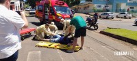 Motociclista é socorrido pelo Siate após colisão na Av. Javier Koelbel Motociclista é socorrido pelo Siate após colisão na Av. Javier Koelbel